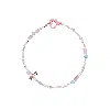 Desert Lobby Women's Blue / Pink Flamingo – Gemstone Necklace With Murano Glass Flamingo Charm