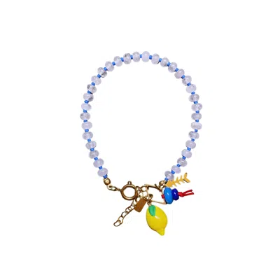 Desert Lobby Women's Blue / White / Yellow Fishbone In Blue/white/yellow