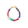 Desert Lobby Women's Gossip – Colorful Beaded Bracelet With Murano Popcorn Charm