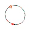 Desert Lobby Women's Green / Orange Bodrum – Handmade Citrus Necklace With Murano Glass Tangerine Fruit Charm, Gr In Multi
