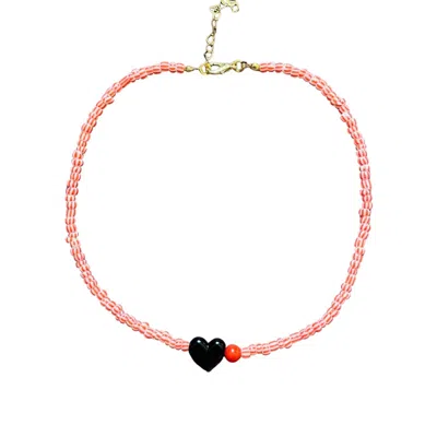Desert Lobby Women's Orange / Black / White Small Talk In Multi