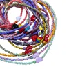 Desert Lobby Women's Small Talk — Striped Glass Bead Necklace With Murano Heart