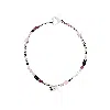 Desert Lobby Women's White / Black / Pink Nathalie – Handcrafted Necklace With Strawberry Quartz, Moonstone & Mur