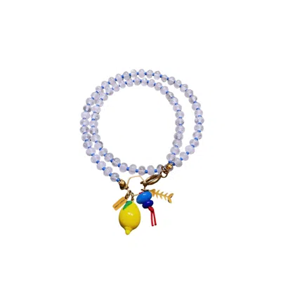 Desert Lobby Women's Yellow / White / Blue Fishbone In Yellow/white/blue