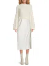 Design 365 Women's Bea 2-in-1 Midi Sweater Dress In Ivory