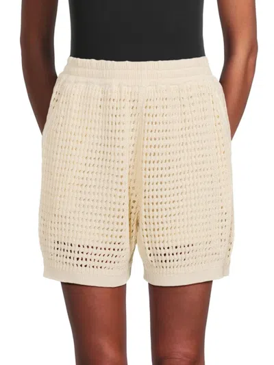 Design 365 Women's Crochet Shorts In Natural