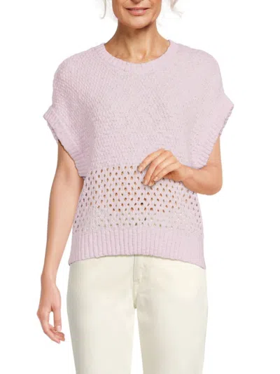 Design 365 Women's Extended Sleeve Sweater Top In Purple