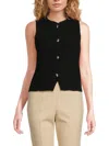Design 365 Women's Solid Cashmere Vest In Black