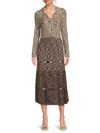 Design 365 Women's Space-dye Knit Midi-dress In Neutral