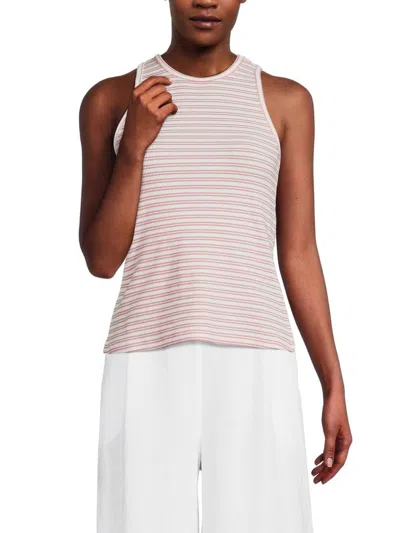 Design 365 Women's Striped Top In Pink