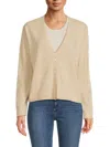 Design 365 Women's V-neck Cashmere Cardigan In Brown