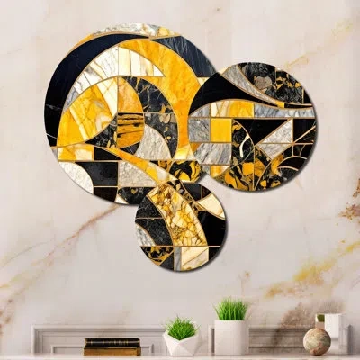 Design Art 3 Wall Decor Set In Black;gold