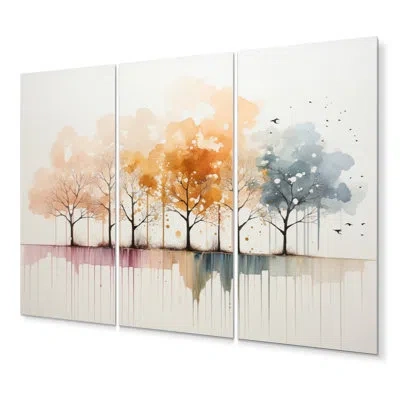 Design Art 3 Wall Decor Set In Gray;yellow