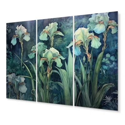 Design Art 3 Wall Decor Set Metal In Green