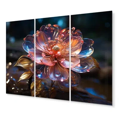 Design Art 3 Wall Decor Set In Pink