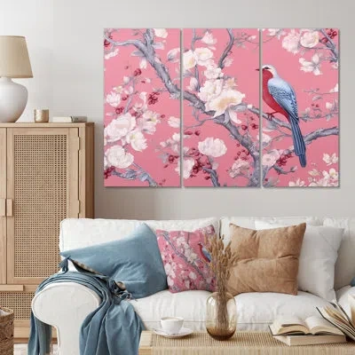 Design Art 3 Wall Decor Set In Red;pink