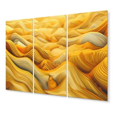 Design Art 3 Wall Decor Set In Yellow