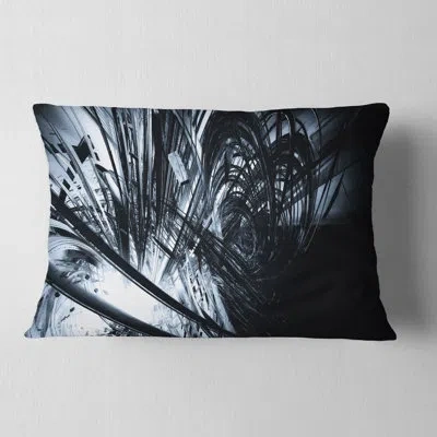 Design Art 3d Abstract Art Black White - Abstract Printed Pillow
