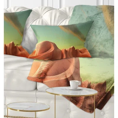 Design Art 3d Alien World Surreal Fantasy Contemporary Lumbar Pillow
