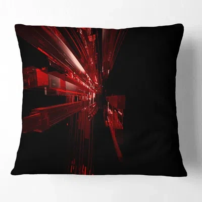 Design Art 3d Red Crystal Background - Abstract Printed Pillow