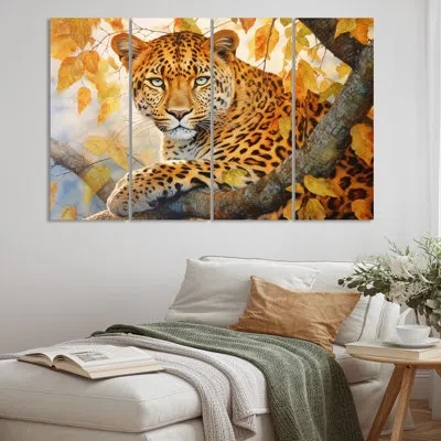 Design Art 4 Wall Decor Set In Black;yellow