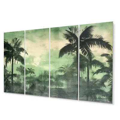 Design Art 4 Wall Decor Set In Green