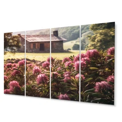 Design Art 4 Wall Decor Set In Green;pink