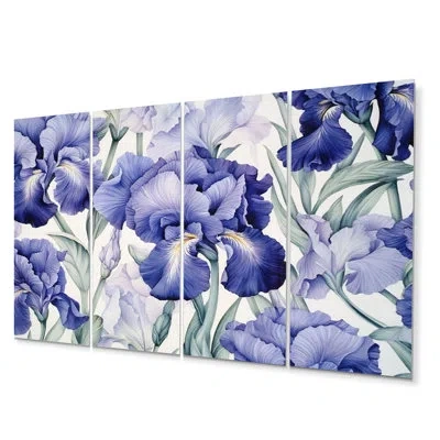 Design Art 4 Wall Decor Set In Green;purple