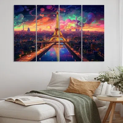Design Art 4 Wall Decor Set In Green;yellow
