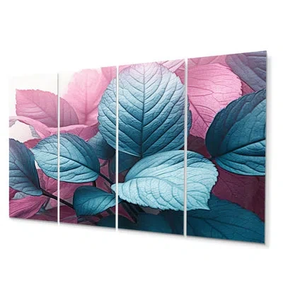 Design Art 4 Wall Decor Set In Pink