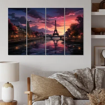 Design Art 4 Wall Decor Set In Pink;peach