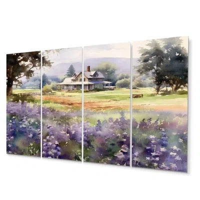 Design Art 4 Wall Decor Set In Purple