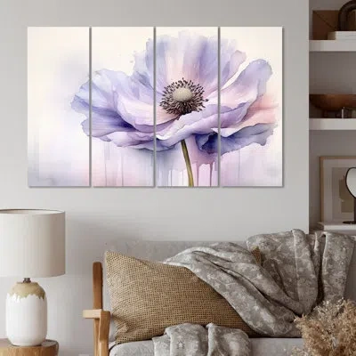 Design Art 4 Wall Decor Set In Purple