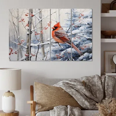 Design Art 4 Wall Decor Set In White;red