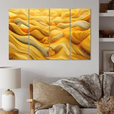 Design Art 4 Wall Decor Set In Yellow