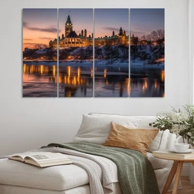 Design Art 4 Wall Decor Set In Yellow