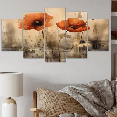 Design Art 5 Wall Decor Set In Black;brown