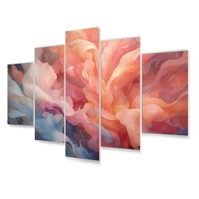 Design Art 5 Wall Decor Set In Blue;peach