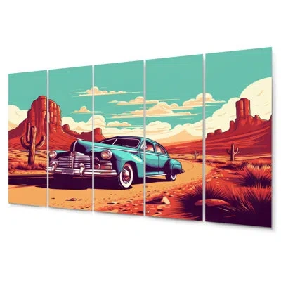 Design Art 5 Wall Decor Set In Brown;teal