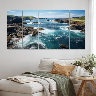 Design Art 5 Wall Decor Set In Gray;teal