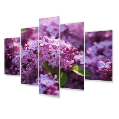 Design Art 5 Wall Decor Set In Green;purple