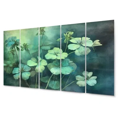 Design Art 5 Wall Decor Set In Green;teal