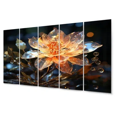 Design Art 5 Wall Decor Set In Orange