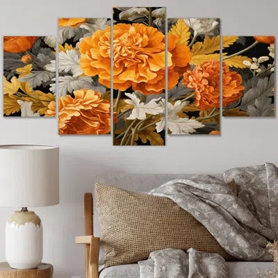 Design Art 5 Wall Decor Set In Orange