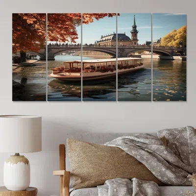 Design Art 5 Wall Decor Set In Orange;cream