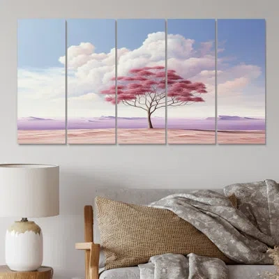 Design Art 5 Wall Decor Set In Pink;purple