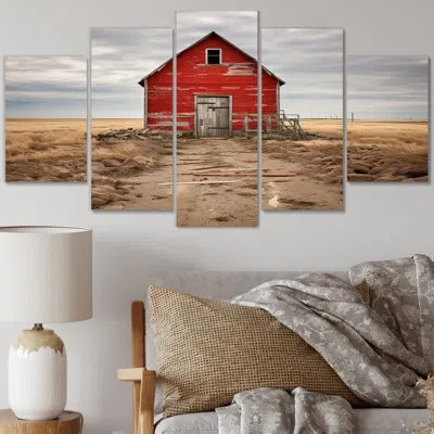 Design Art 5 Wall Decor Set In Red;beige