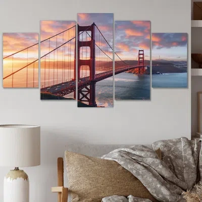 Design Art 5 Wall Decor Set In Red;pink