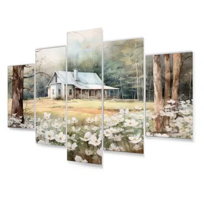 Design Art 5 Wall Decor Set In White;gray