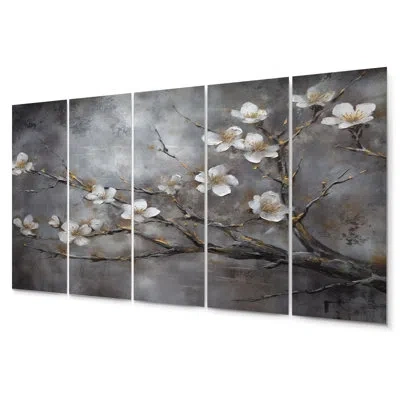 Design Art 5 Wall Decor Set In White;gray